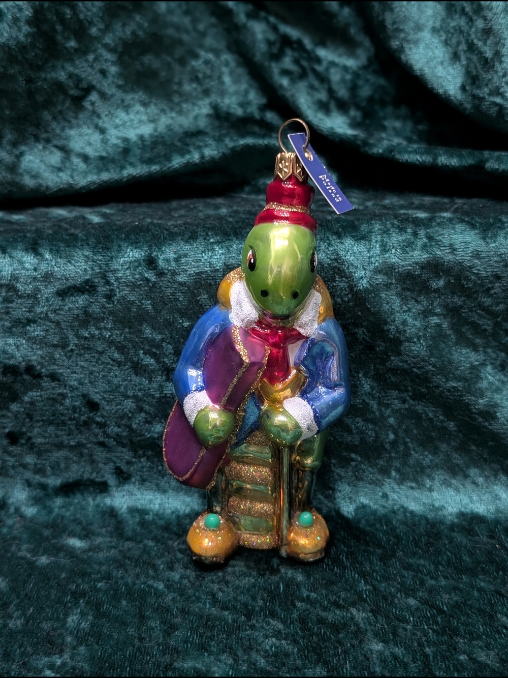 Glass blown Cricket Ornament. Jiminy Cricket Ornament.